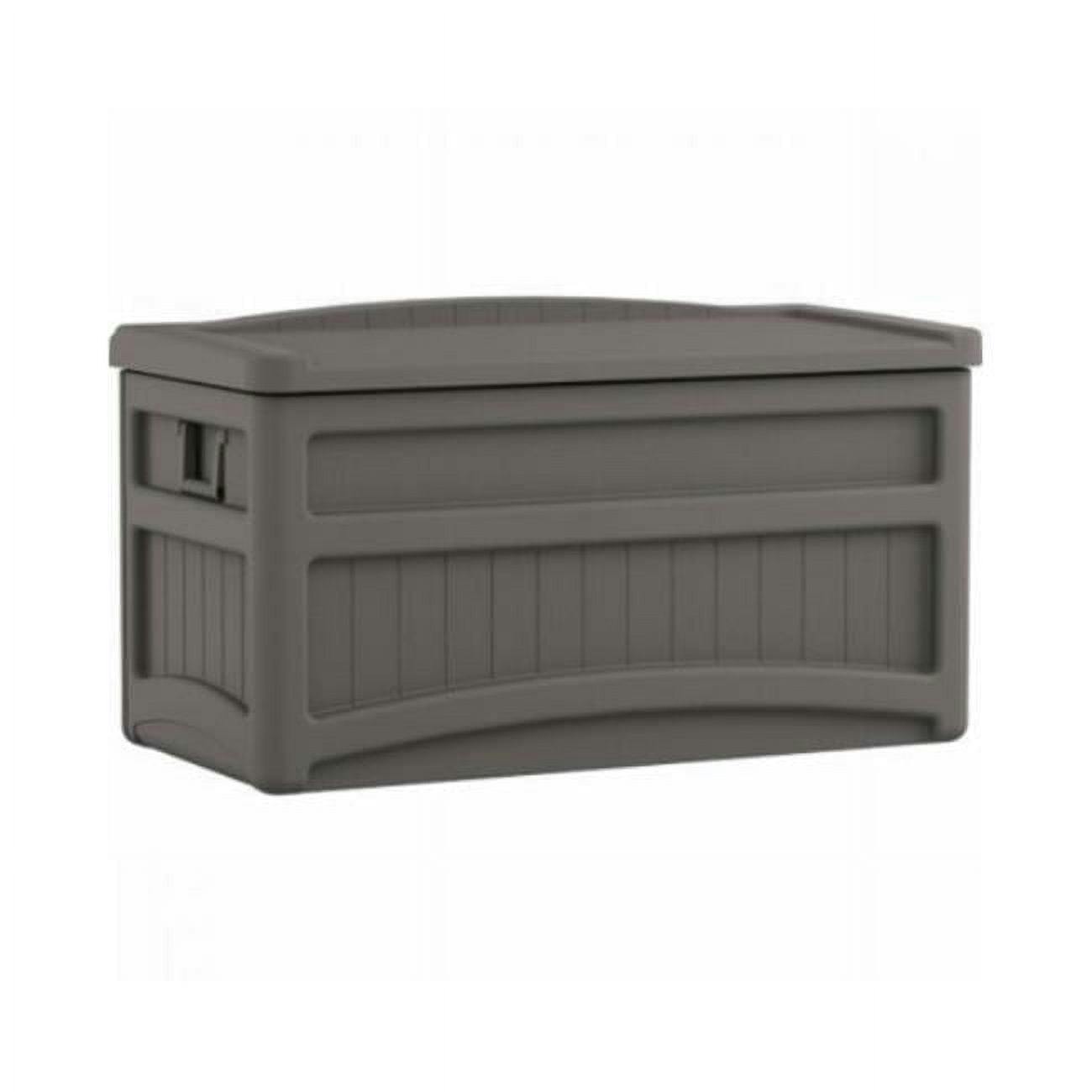 Stoney 73 Gallon Resin Deck Box with Wheels and Seating