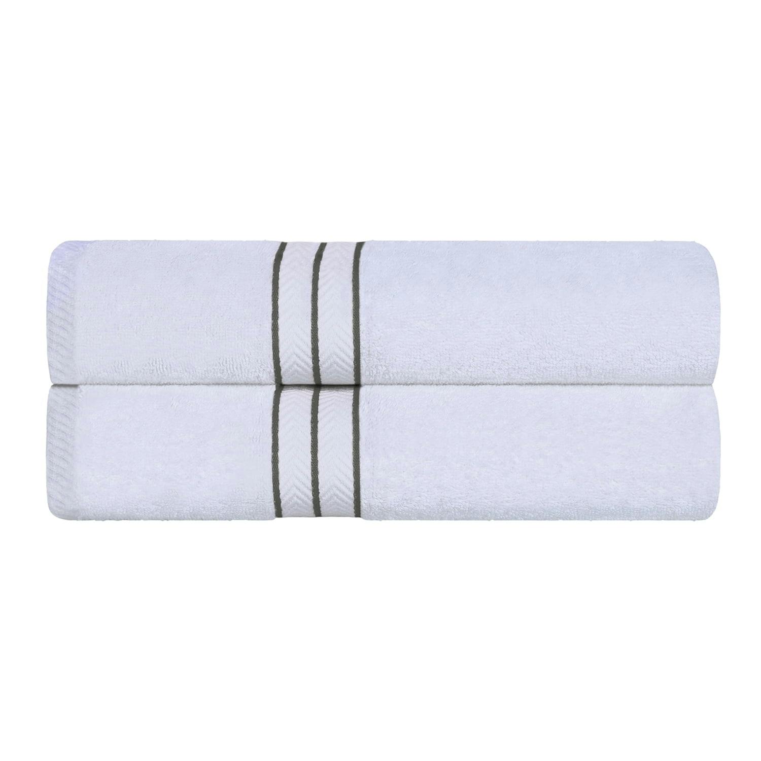 Plush Turkish Cotton 6-Piece Bath Towel Set in Solid Colors