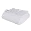 Elegant Basketweave Full-Size Cotton Throw Blanket - White