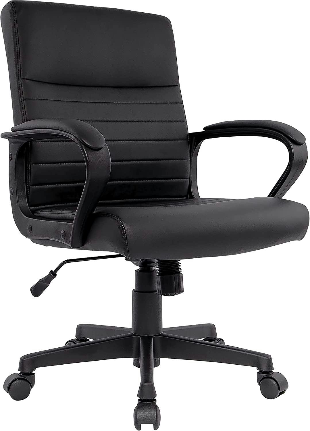 Tervina Executive Black Luxura Faux Leather Swivel Chair