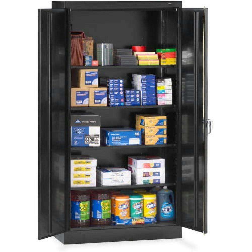 Tennsco Deluxe Black Steel Office Cabinet with Adjustable Shelves