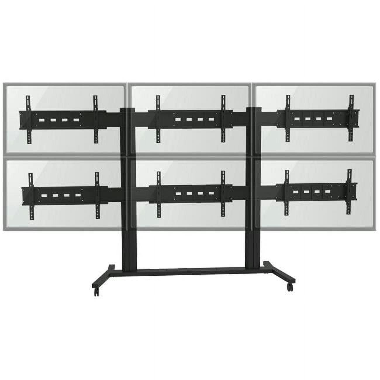 Sleek Multi-Display Black Pedestal TV Stand for 30-60" Screens