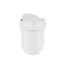 Touch 1.6 gal White Plastic Swing-Top Lidded Waste Can
