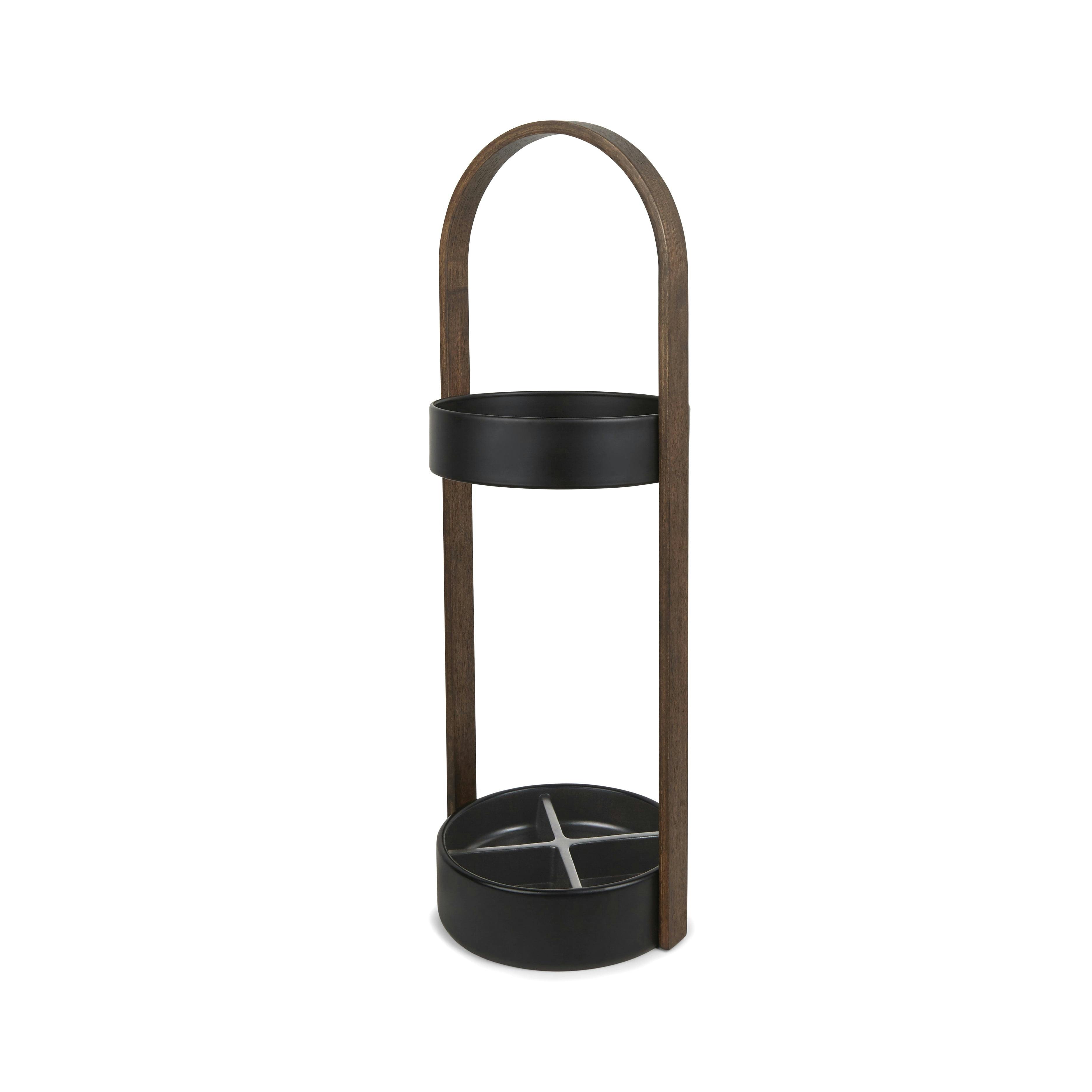 Bellwood Resin-Based Water-Resistant Umbrella Stand with Wood Veneer