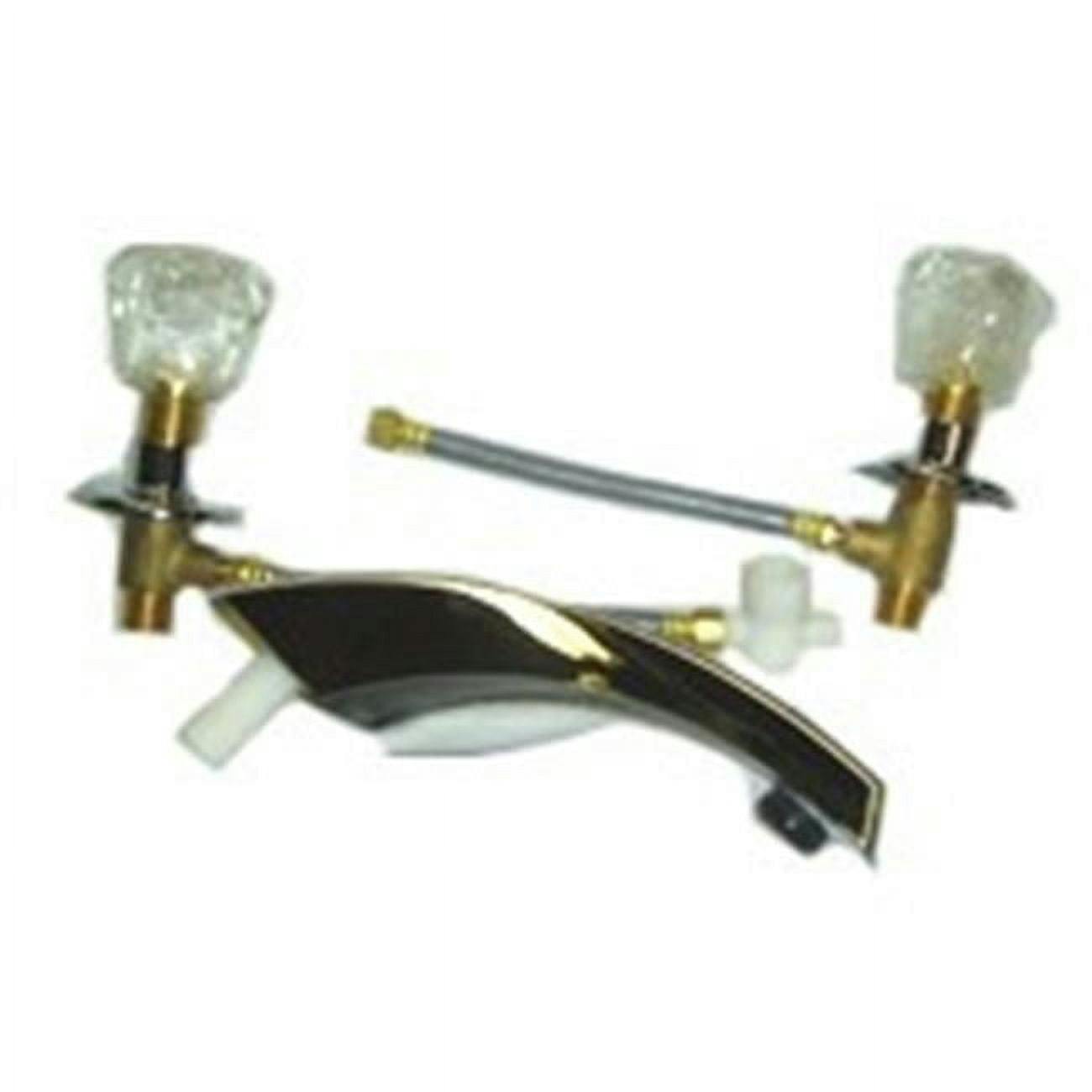 Adjustable Chrome Garden Tub Faucet with Brass Underbody