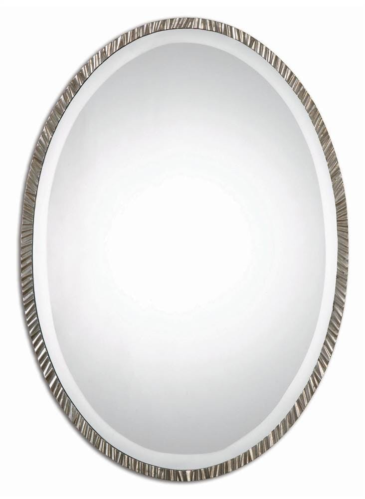 Annadel 28" Oval Wall Mirror in Plated Polished Nickel