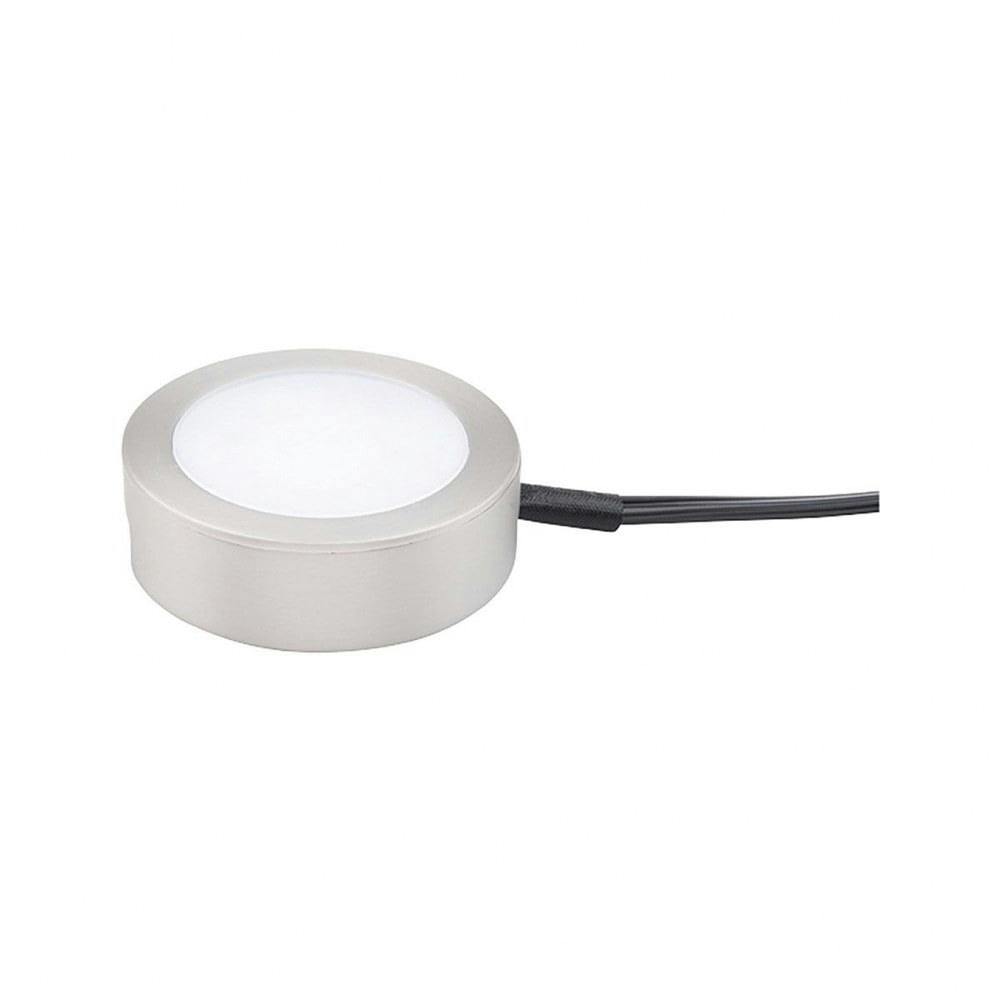 Sleek Nickel 3-CCT LED Puck Light for Versatile Lighting