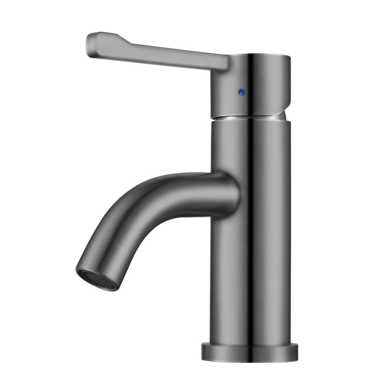 Eco-Friendly Brushed Stainless Steel Single Lever Bathroom Faucet