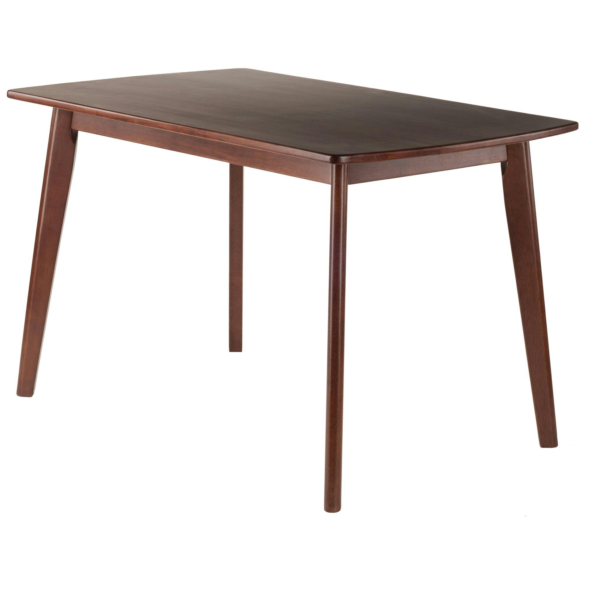 Winsome Shaye Walnut Solid Wood Mid-Century Modern Dining Table