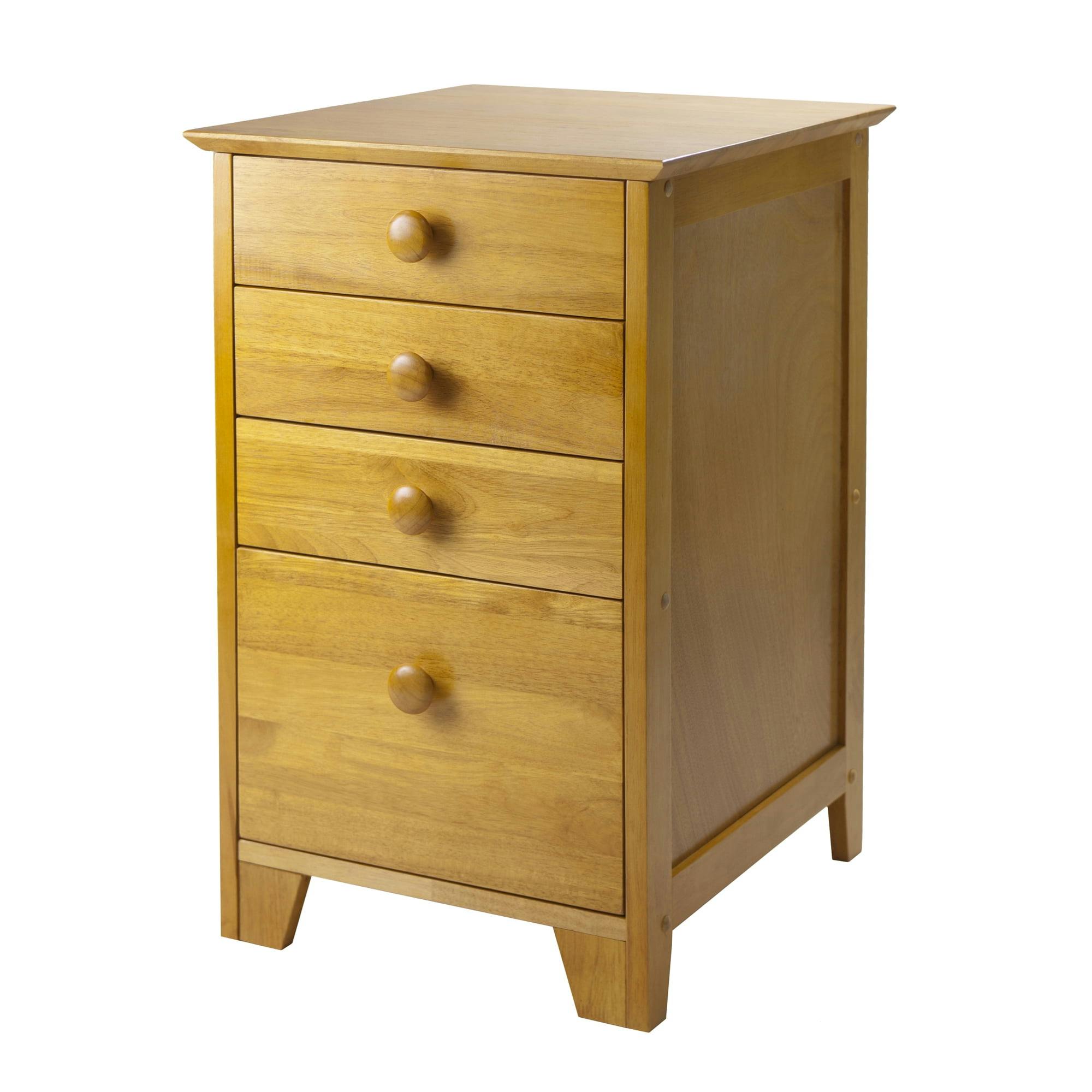 Transitional Honey Brown 3-Drawer Legal Size File Cabinet