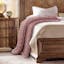 Luxurious Blush Knitted Chenille 40" x 50" Reversible Throw