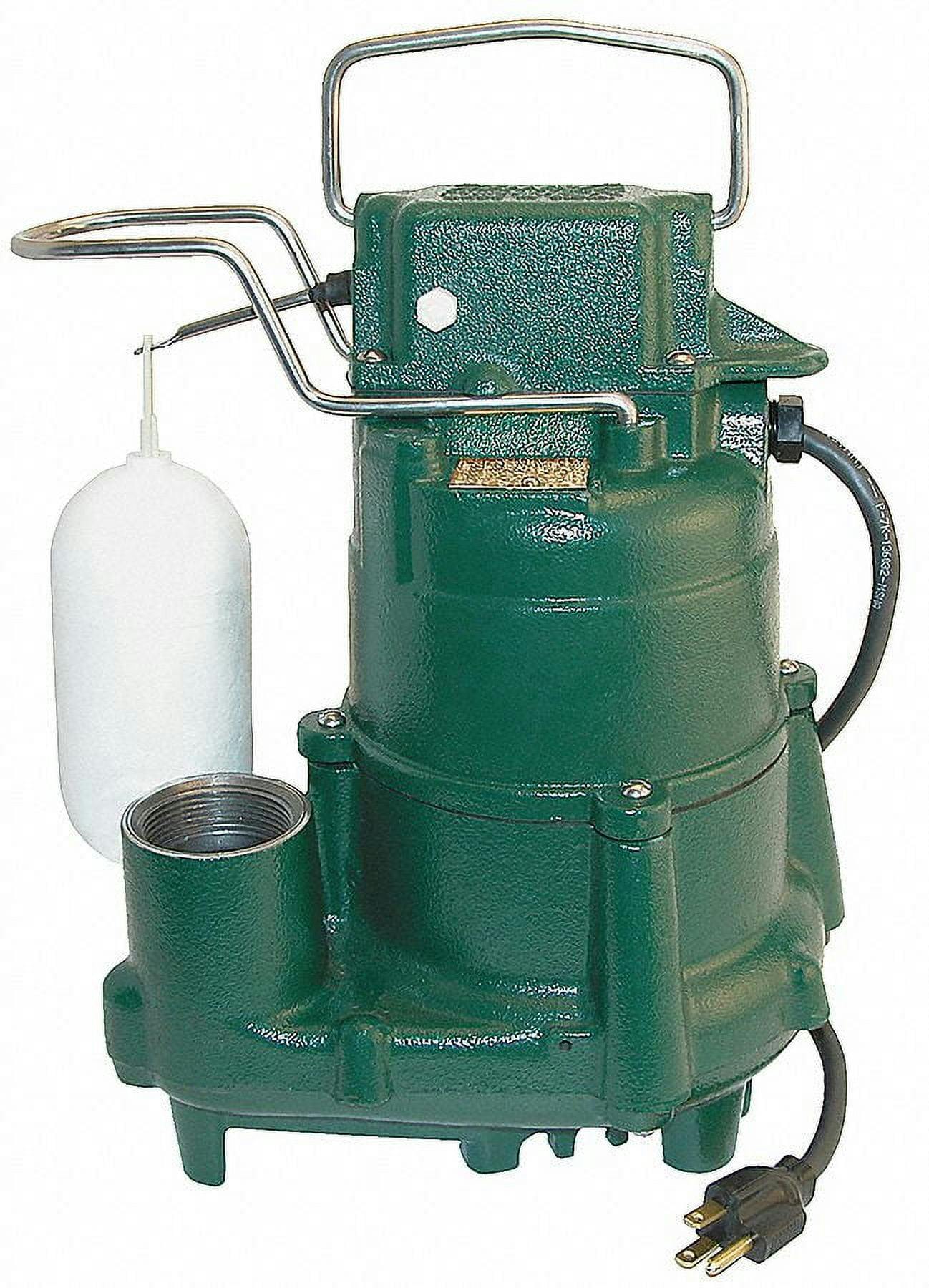 Rustic 230V Cast Iron Submersible Sump Pump with Vertical Float