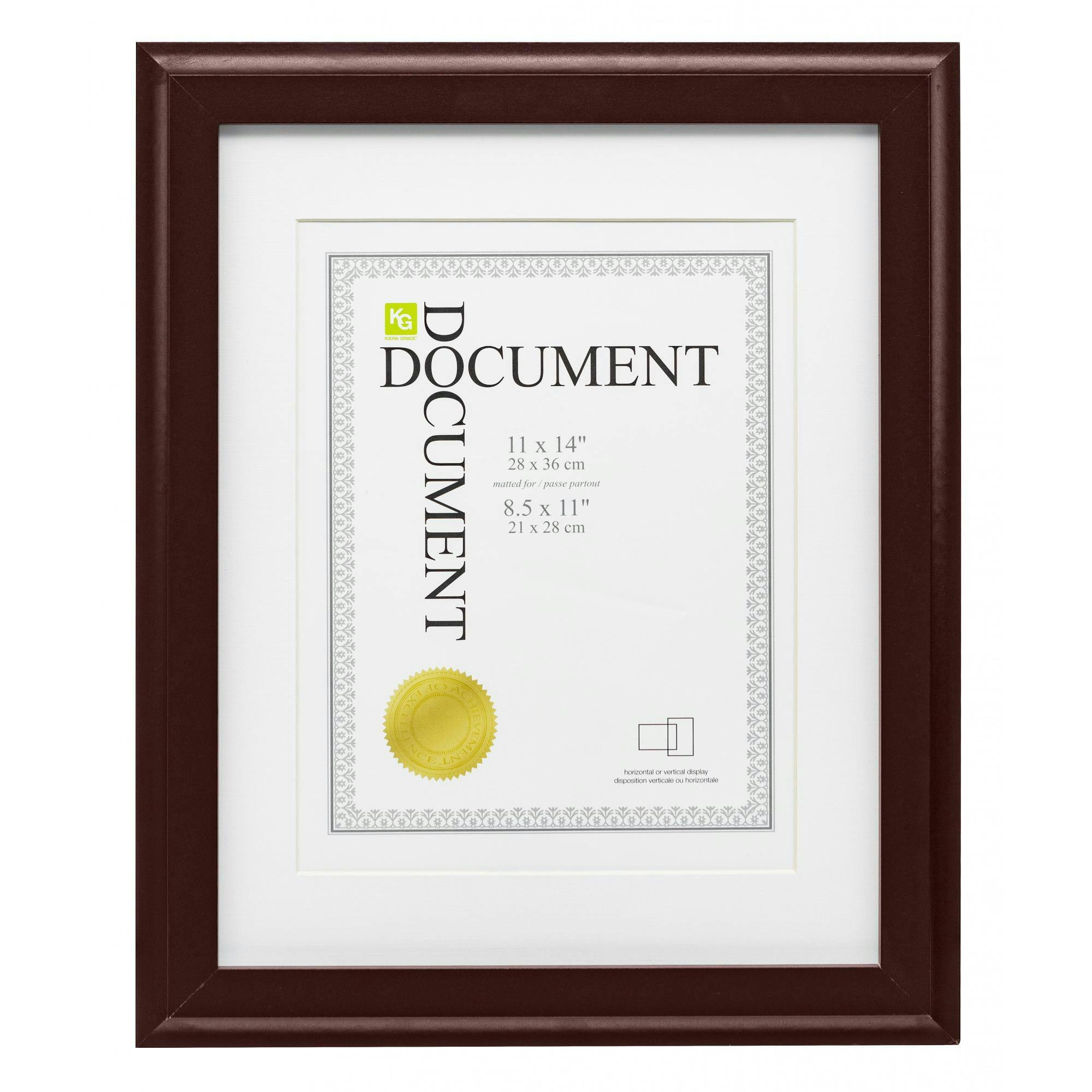 Elegant Oxford Black MDF Document Frame with Glass Cover