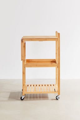 Bamboo Rolling Kitchen Cart