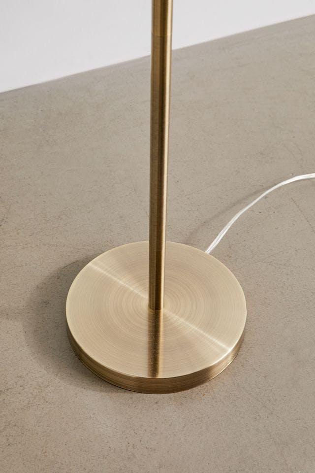 Alden 57.125" Antique Brass Modern Floor Lamp