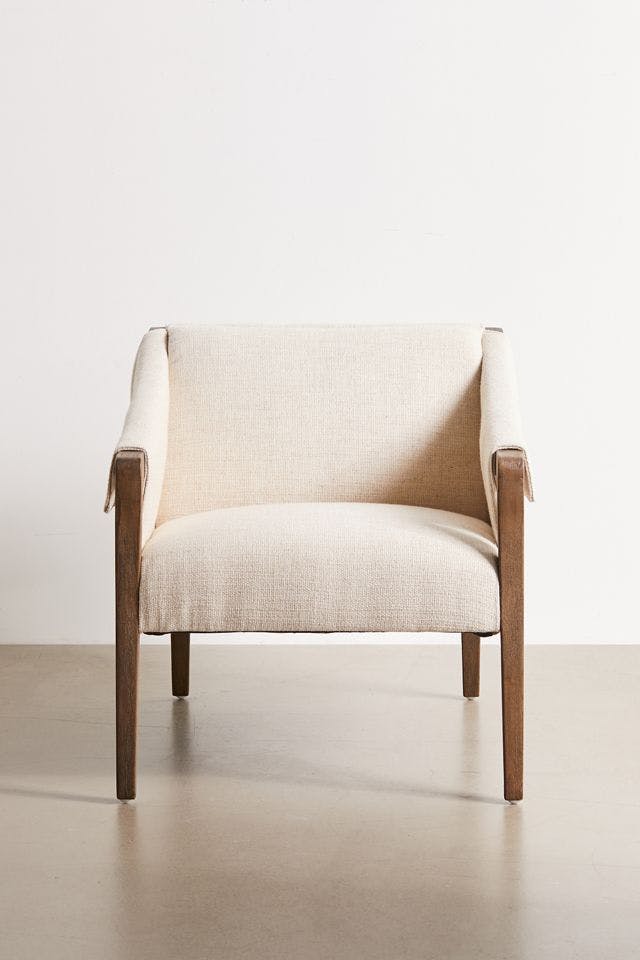 Kallan Cream Linen Accent Arm Chair