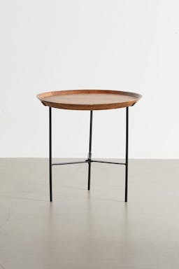 Wood And Metal Side Table