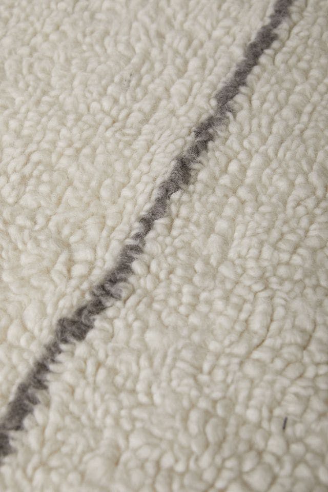 Judson 6'x9' Ivory Washable Wool Geometric Area Rug