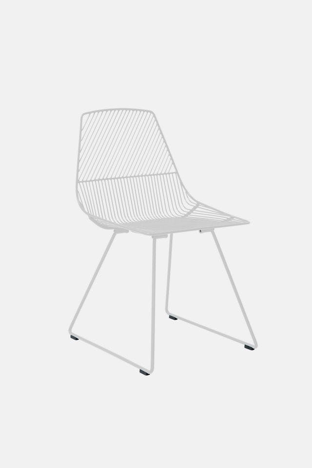 Ethel 32" Minimalistic White Wire Dining Chair