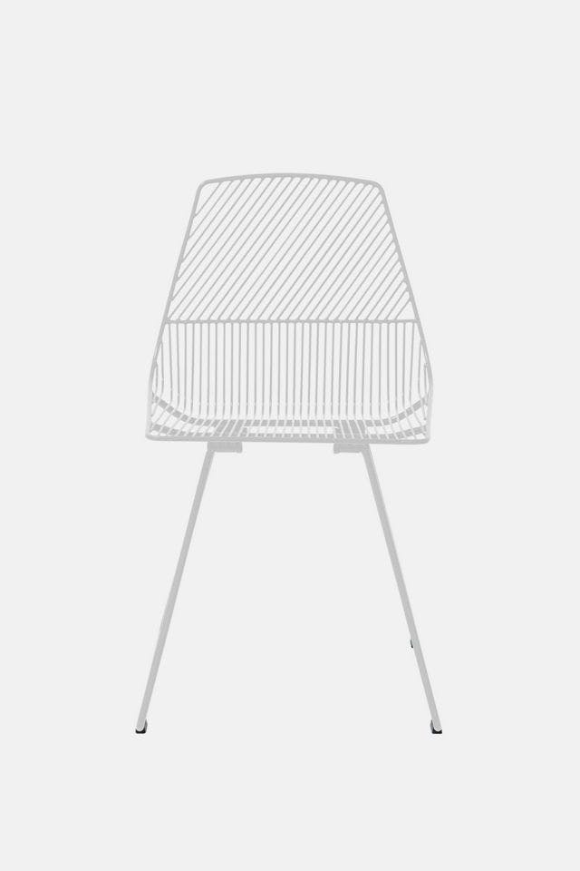 Ethel 32" Minimalistic White Wire Dining Chair