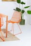 Ethel Minimalistic Orange Wire Dining Chair