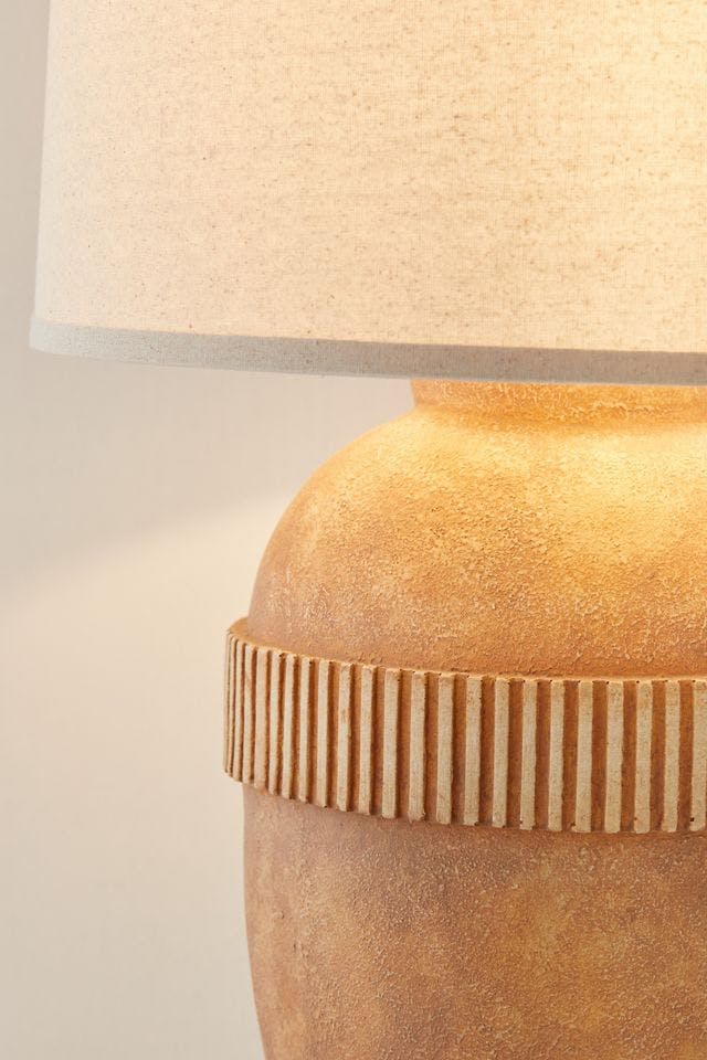 Groove Terracotta Table Lamp
