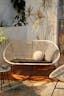 Acapulco White Indoor/Outdoor Woven Love Seat