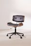Lombardi Adjustable Walnut and Black Desk Chair