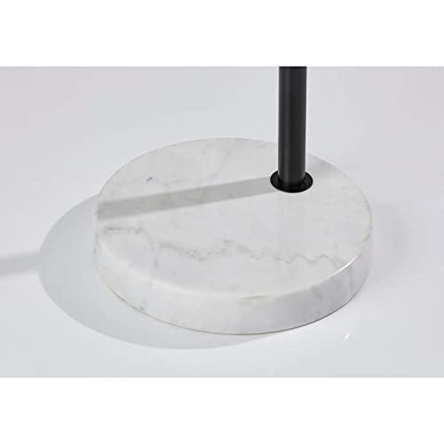 Astoria Modern Black Arc Floor Lamp with Marble Base