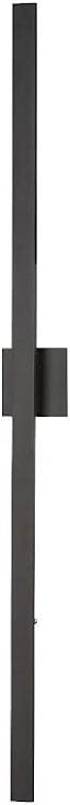 Sleek Black Alumilux 2-Light LED Outdoor Sconce, Dimmable