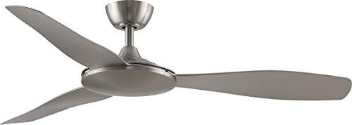 GlideAire 52" Brushed Nickel Smart Ceiling Fan with Remote
