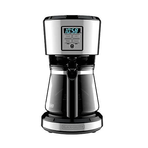 Sleek 12-Cup Stainless Steel Coffee Maker with Vortex Brew Technology