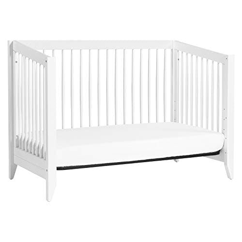 Sprout White 4-in-1 Convertible Crib with Tapered Feet