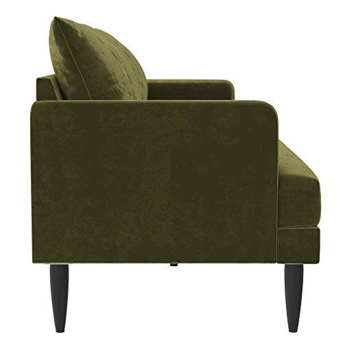 Bailey 80" Olive Green Velvet Tufted Sofa with Wood Frame