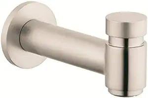 hansgrohe Tub Spout with Diverter Premium 3-inch Modern Tub Spout in brushed nickel, 72411821