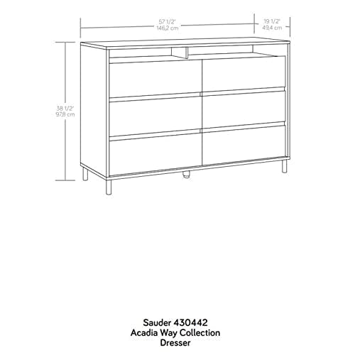 Alexander 6-Drawer Raven Oak Modern Dresser