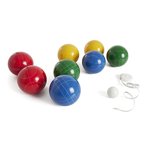 Classic Outdoor 100mm Resin Bocce Ball Set for 4 Players with Durable Carrying Case