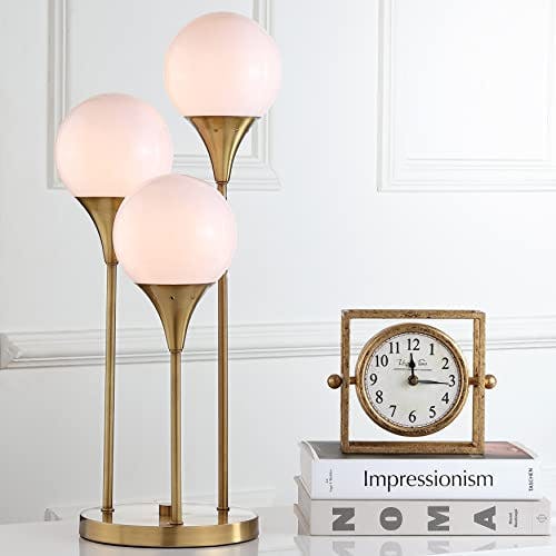 Marzio Brass Gold 25-Inch Modern 3-Orb Table Lamp