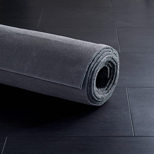 Ventilated Cushioned Rug Pad, Grey, 9' x 12', Polypropylene & Rubber