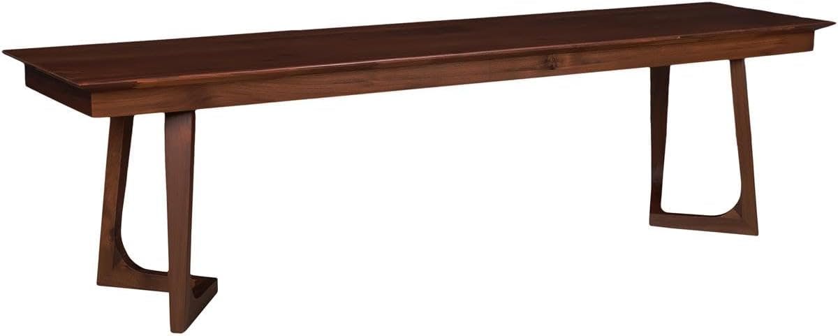 Farran Mid-Century Modern Solid Walnut Bench