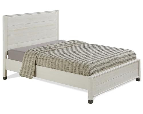 Baja Full/Double Light Pine Wood Platform Bed with Headboard