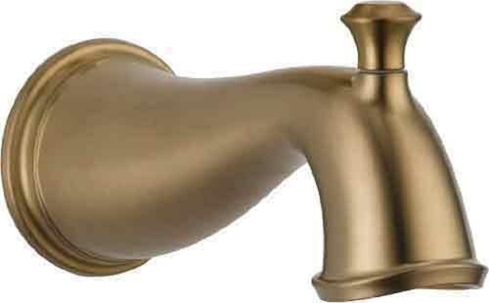 Elegant Modern Cassidy Wall-Mounted Tub Spout Trim with Diverter in Champagne Bronze