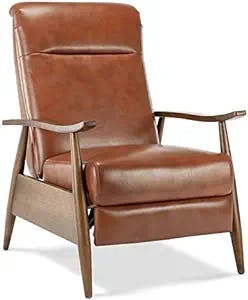 Comfort Pointe Solaris Caramel Faux Leather Wooden Arm Push Back Recliner Chair