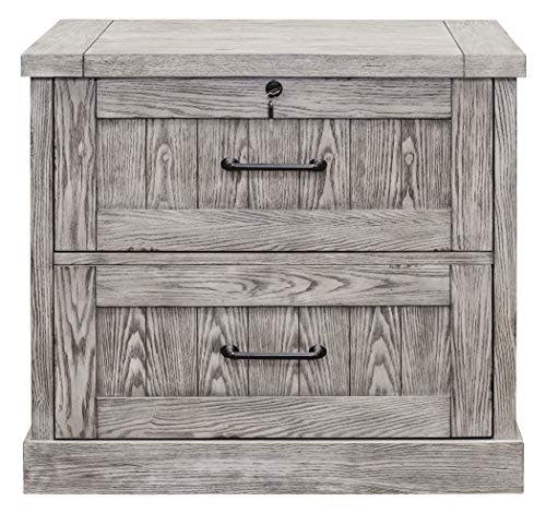 Rustic Brown 34'' Wide Mobile 2-Drawer Legal File Cabinet