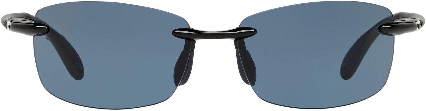 Lightweight Gray Polarized Rectangular Frameless Sunglasses