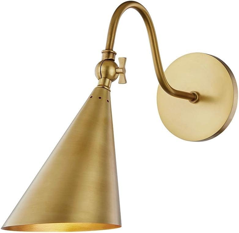 Laurent Aged Brass 1-Light Plug-In Electric Sconce