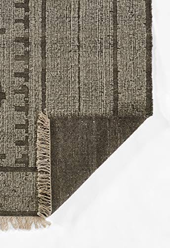 Bristol Handwoven Geometric Wool Blend Area Rug, 5' x 8', Natural