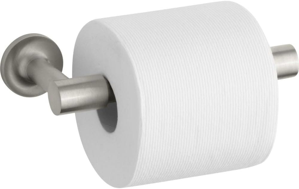 Elegant Vibrant Brushed Nickel Metal Toilet Paper Holder