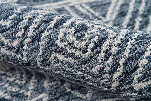 Urban Bohemia Hand-Hooked Gray Geometric Wool Runner Rug