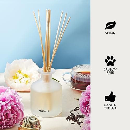 Apotheke Earl Grey Bitters White Floral and Bamboo Reed Diffuser